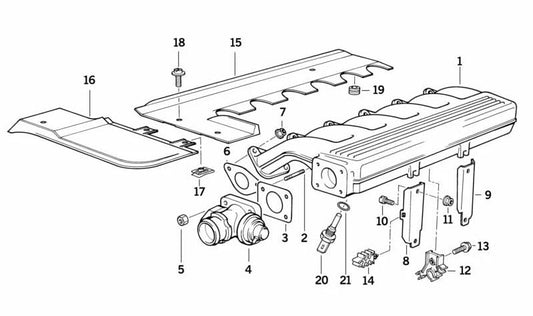 Rechtsunterstützung für BMW E36, E34 (OEM 11612243642). Original BMW