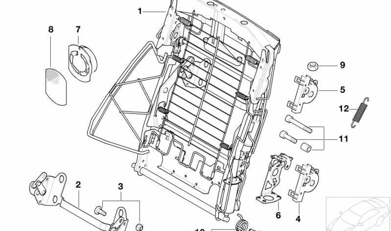 Palanca de Cuatro Puntos para BMW Serie 7 E65, E66 (OEM 52207070480). Original BMW