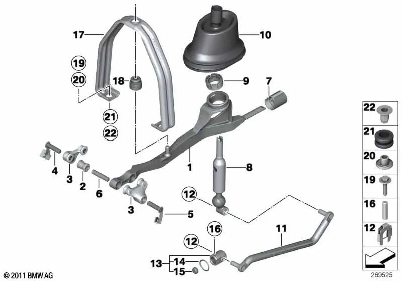 Fuelle para BMW F10, F11, F18 (OEM 25117592904). Original BMW