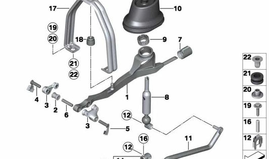 Perno Cilíndrico para BMW Serie 5 F10, F11 (OEM 25117632015). Original BMW