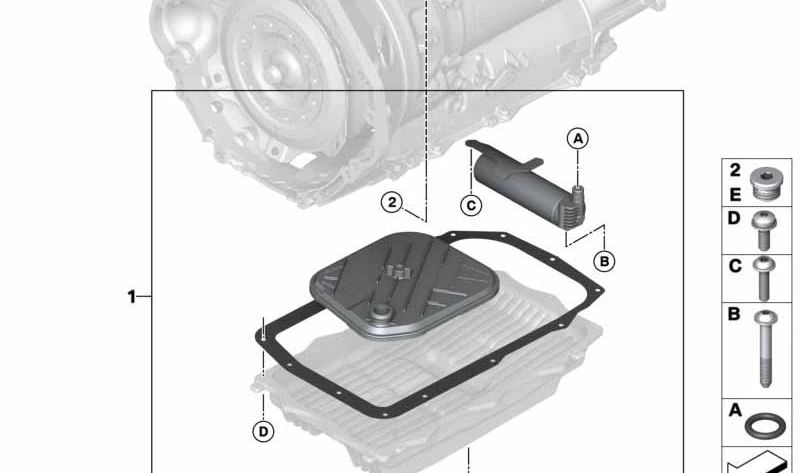 Kit de reparación O-Ring para BMW G87 Serie 2, G80, G81 Serie 3, G82, G83 Serie 4, F90 Serie 5, F91, F92, F93 Serie 8, F97 Serie X3, F98 Serie X4, F85, F95 Serie X5, F86, F96 Serie X6 (OEM 24117855282). Original BMW