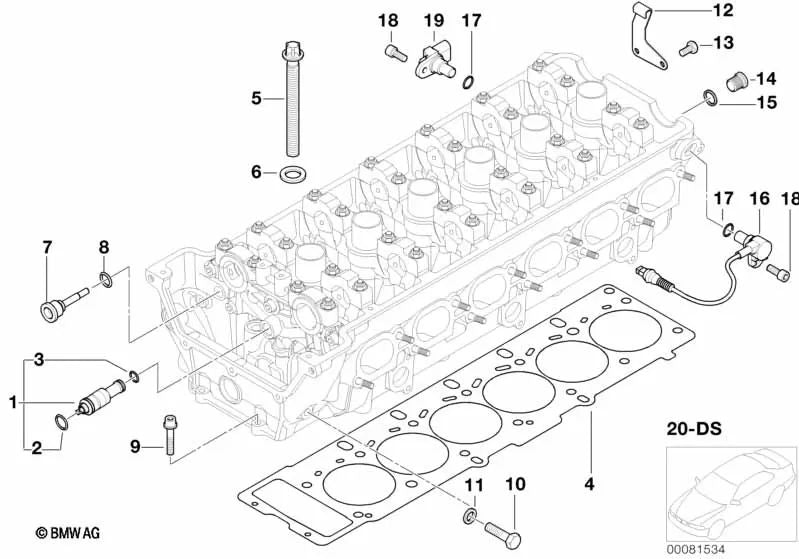 Sensor de árbol de levas para BMW E46, E39, E85, E86, E52 (OEM 13627796054). Original BMW