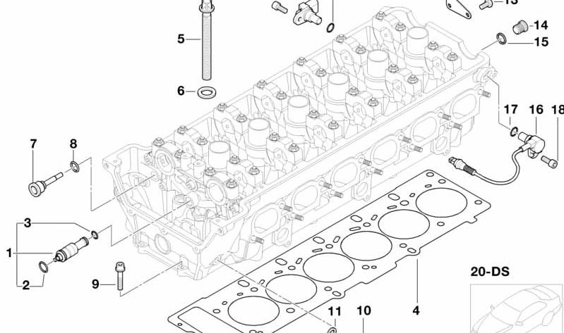 Juego de Tornillos para Cabeza de Cilindro para BMW E46, E85, E86 (OEM 11127831862). Original BMW