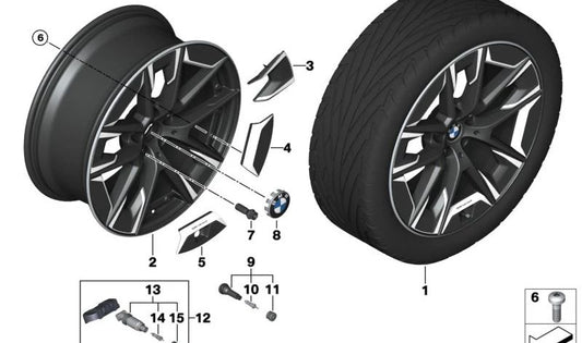 Einleger para BMW Serie 5 G30, G31 (OEM 36116856013). Original BMW