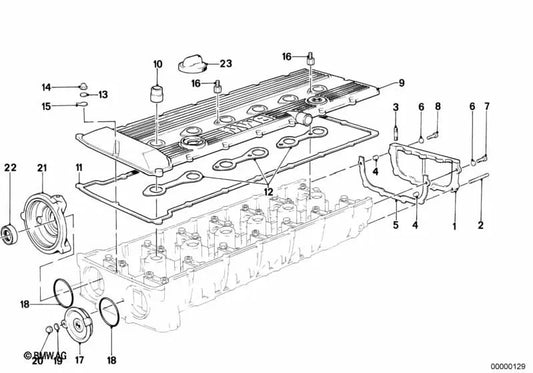 Asbestos-free gasket for BMW 5 Series E28, 6 Series E24, 7 Series E23 (OEM 11121317689). Original BMW