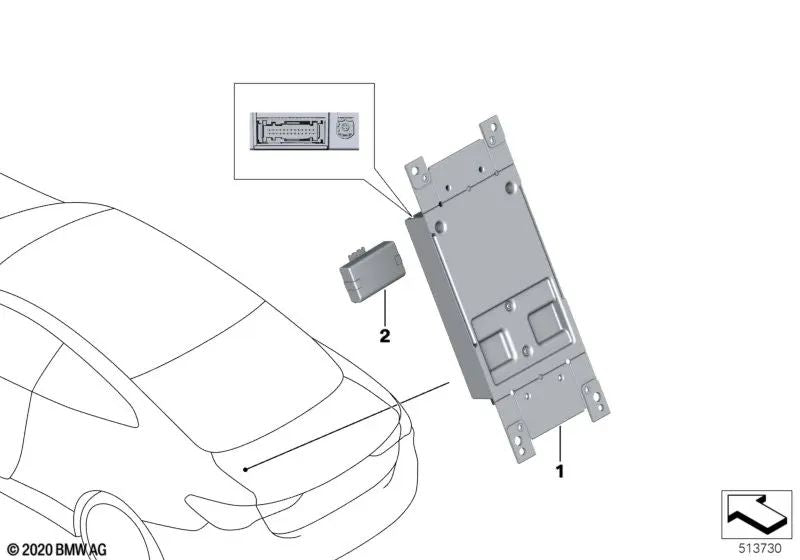 Telematik-Kommunikationsbox 4 für BMW G23 (OEM 84105A9DCD9). Original BMW.