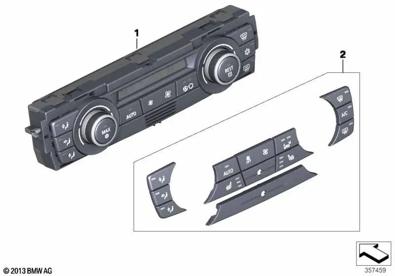 Unidad de Control de Climatización para BMW E81, E82, E87N, E88, E90, E91, E92, E93, X1 E84 (OEM 64119292263). Original BMW.