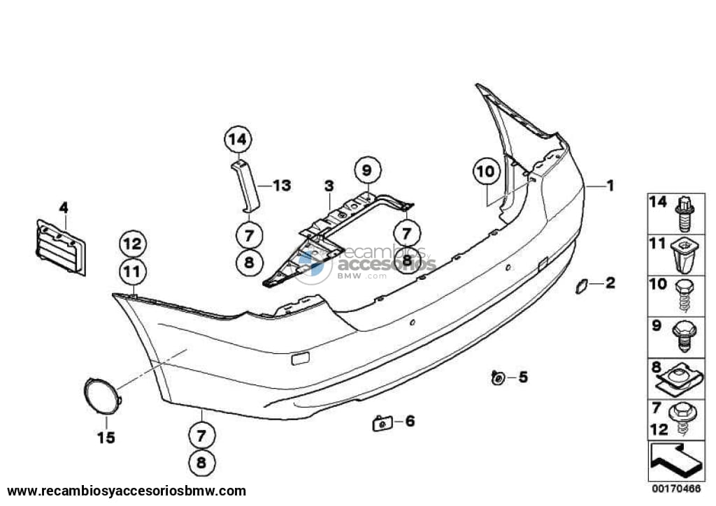 Chapaleta Tapa Tapita Ojete De Remolque Parachoques Trasero Imprimada Para Bmw E90. Original