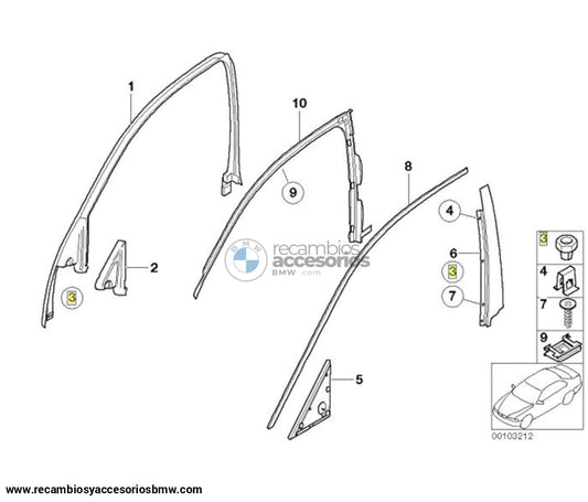 Clip/grapa Bmw E46 E65 E66. Original De Recambios