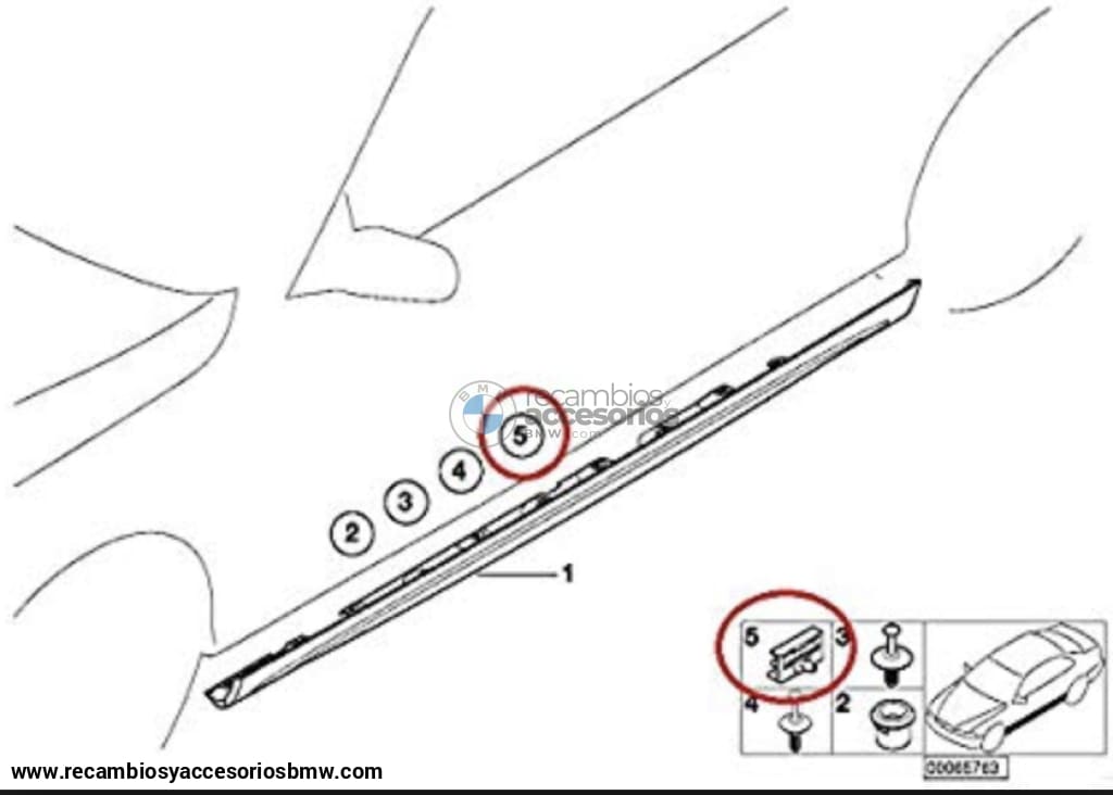 Clip/grapa Spoiler Lateral Inferior Para Bmw E36 E46 E90 E91 Recambios