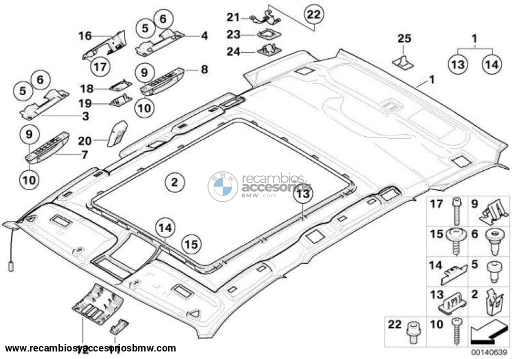 Contraplaca Lazo Suj. Red Separadora Tra Para Bmw X3 E83. Original Recambios