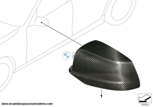 Cubierta Carcasa De Retrovisor Exterior Carbono Performance Para Bmw E90 E91. Original Recambios