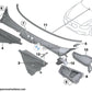 Cubierta De Faldón/goma Seguimiento Torpedo Para Bmw F20 F21 F22 F23. Original Recambios