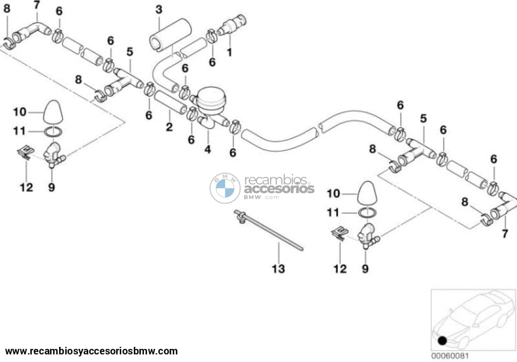 Cubierta Lavafaros Imprimida Para Bmw X5 E53. Original Recambios