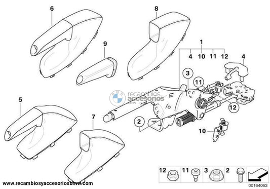 Cubierta Palanca Freno De Mano Para Bmw E83. Original Recambios