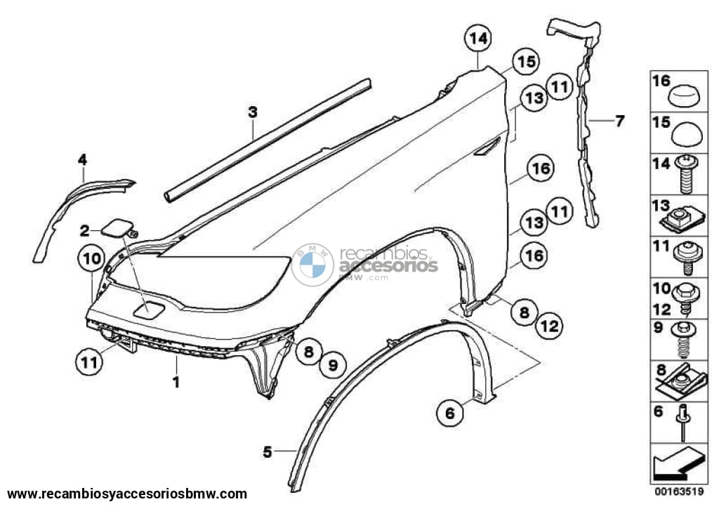 Cubre Paso Rueda Para Bmw E71 E72 . Original Recambios