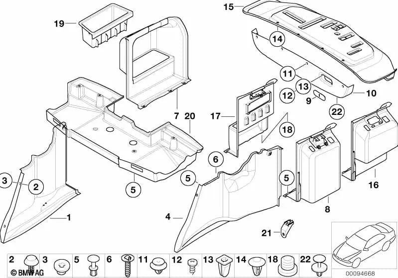 Revestimiento de la puerta trasera para BMW E39 Serie 5 (OEM 51498186808). Original BMW.