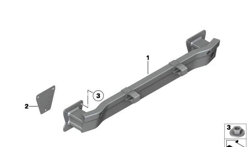 Soporte Parachoques Trasero para BMW Z4 E89 (OEM 51127210767). Original BMW.