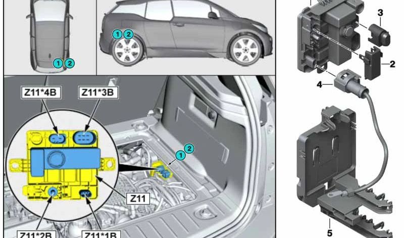 Zuleitung für BMW 1er F20, F21, F52, 2er F22, F23, F45, F46, 3er F30, F31, F34, F35, F80, 4er F32, F33, F36, F82, F83, 5er F07, F10, F11, F18, Serie 6 F06, F12, F13, Serie 7 F01, F02, i I01, I12, I15, X1 F48, F49, X2 F39