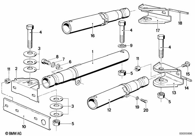 Soporte derecho para BMW Serie 6 E24 (OEM 51111861038). Original BMW