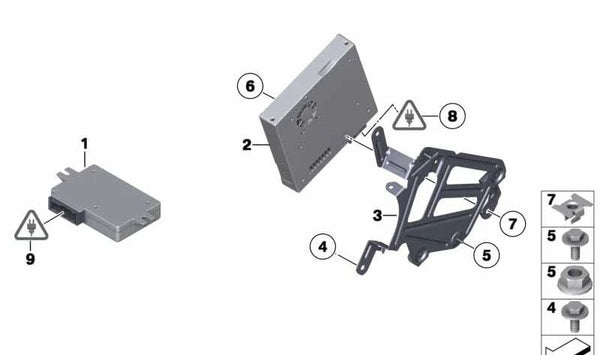 Soporte para Módulo de TV para BMW Serie 6 F13 (OEM 65159199996). Original BMW.