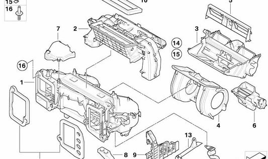 Unterer Verteilerkasten für BMW 5er E60, E61 und 6er E63N, E64N (OEM 64116922560). Original BMW.