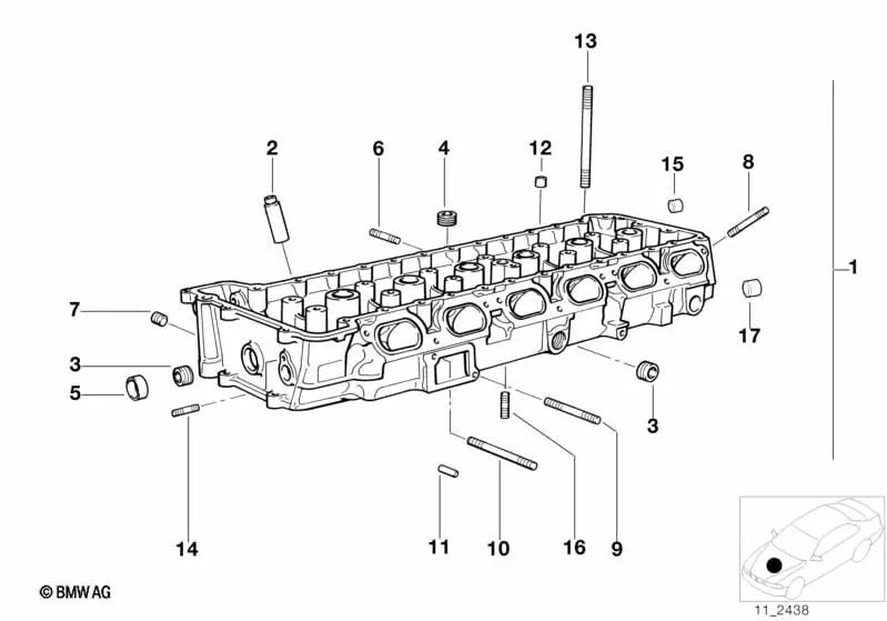 Tapón de cierre para BMW Serie 3 E36, para BMW Motorrad K21, K22, K23, K25, K26, K27, K28, K29, K30, K32, K33, R21, R22, R28 (OEM 07119937211). Original BMW.