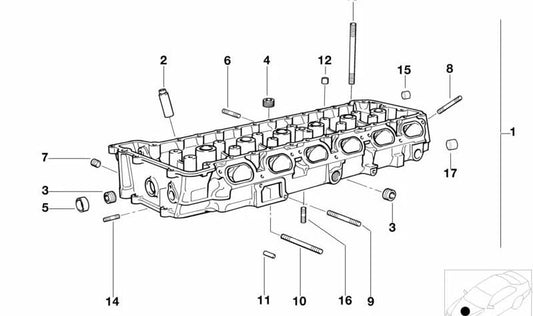 Gefangenenschraube für BMW E36 (OEM 07129908094). Original BMW