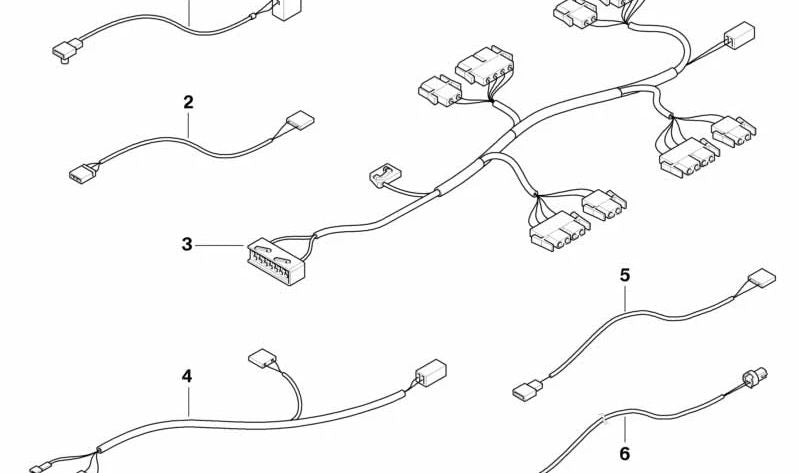 Seat occupancy detection wiring harness for BMW X3 E83, E83N, Z4 E85 (OEM 61126927572). Original BMW.