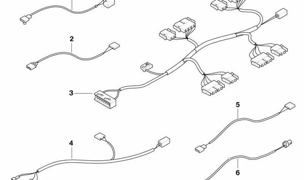 Cableado para detección de ocupación del asiento para BMW X3 E83, E83N, Z4 E85 (OEM 61126927572). Original BMW.