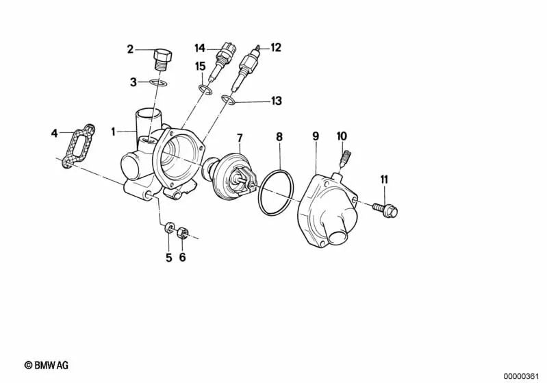 Junta sin asbesto para BMW Serie 3 E21, E30 Serie 5 E12, E28, E34 (OEM 11531722692). Original BMW.