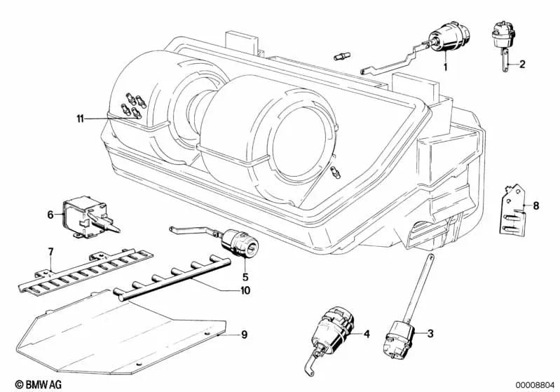 Defroster flap actuator for BMW 7 Series E23 (OEM 64111367816). Original BMW.