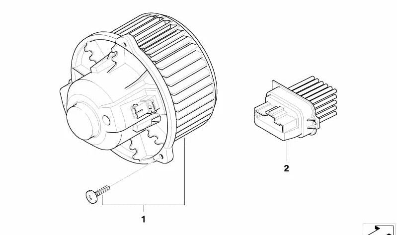 Ventilador para BMW E85, E86 (OEM 64116927599). Original BMW