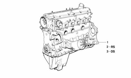 Crankcase for BMW 5 Series E34, 6 Series E24, 7 Series E32 (OEM 11111293204). Original BMW.