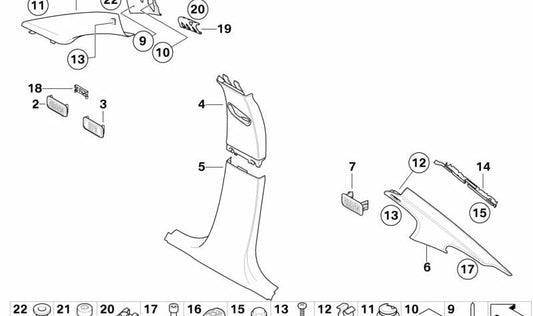 Vis de feuille d'OEM 07119904336 pour BMW E90, E91. BMW d'origine.