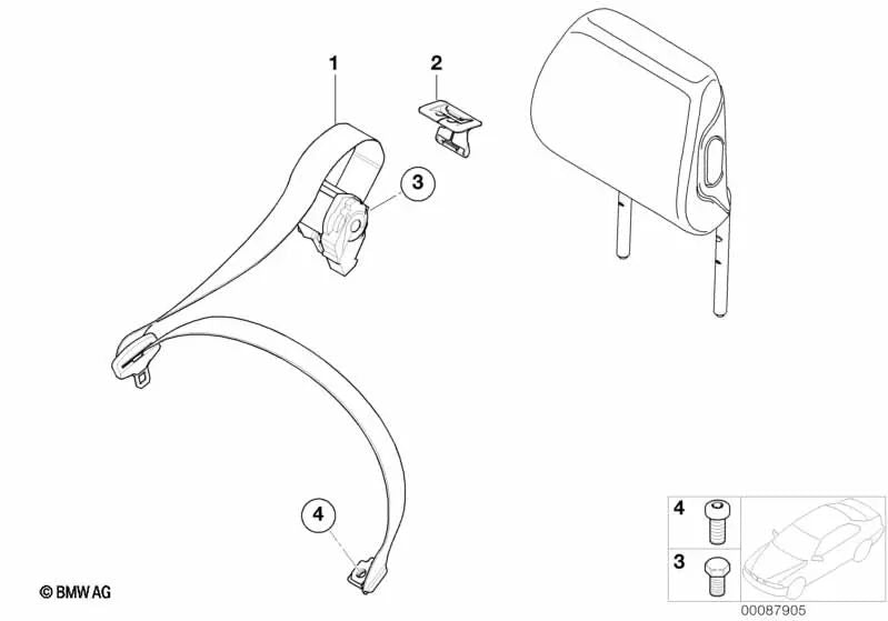 Linsenschraube for BMW 3 Series E46 (OEM 72118245362). Genuine BMW