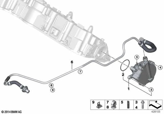 Levantamiento de vacío para BMW E70, F15, E71, F16 (OEM 11667567426). Original BMW