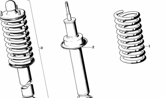 Rear coil springs OEM 33531112130 for BMW E12, E24. Original BMW.