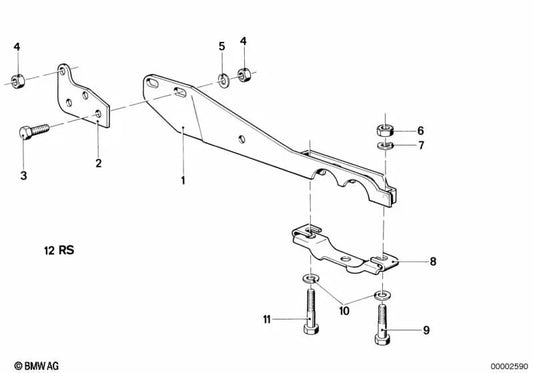 Pipe clamp for BMW E23 (OEM 18211246523). Original BMW