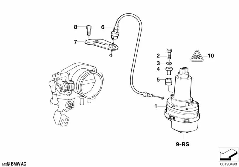 Cable Bowden Ads 2 para BMW Serie 3 E36, Serie 5 E34 (OEM 35411161338). Original BMW