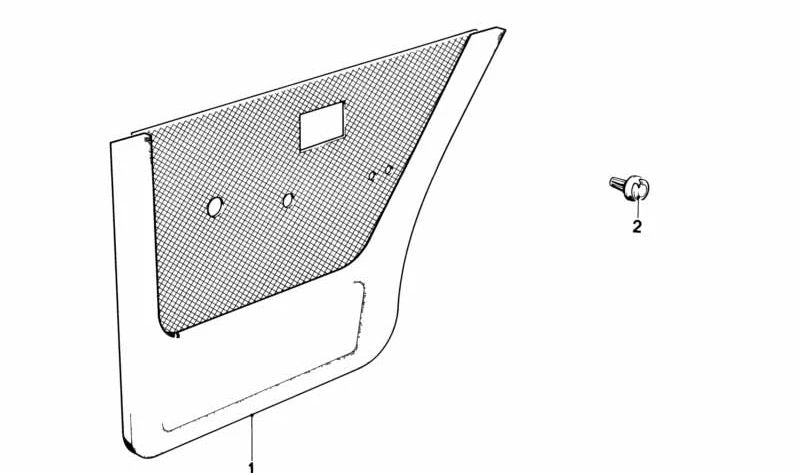 Revestimiento de Puerta de Tela detrás a la Izquierda para BMW Serie 5 E28 (OEM 51421921333). Original BMW