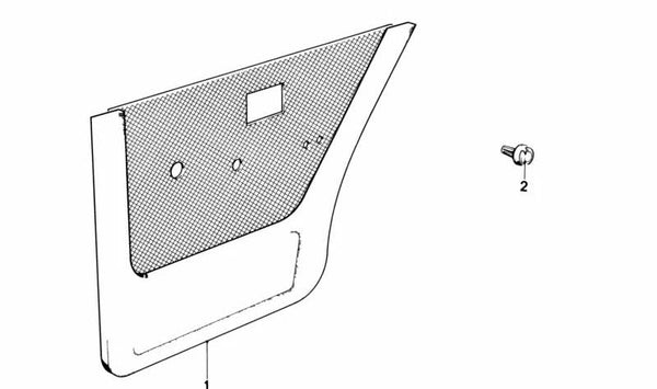 Revestimiento de Puerta de Tela detrás a la Izquierda para BMW Serie 5 E28 (OEM 51421921333). Original BMW