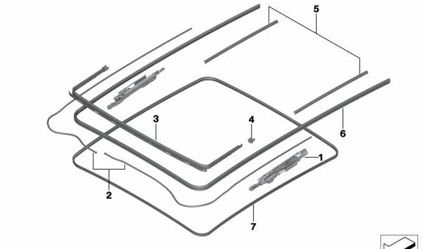 Deflector de viento para BMW G08, G08N (OEM 54109466792). Original BMW