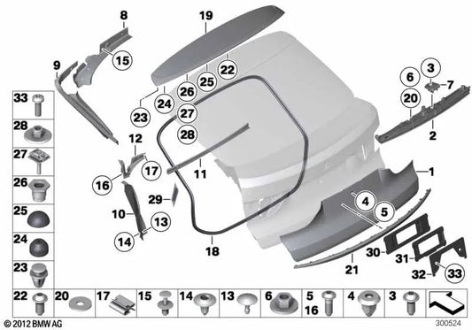 Buchse for BMW Series 5 F07, F07N (OEM 51627144475). Genuine BMW