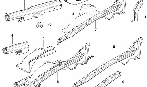 Soporte del motor delantero izquierdo para BMW E31 (OEM 41118108783). Original BMW.