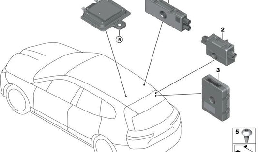 Amplificador de Antena para BMW I20 (OEM 65205A319C7). Original BMW