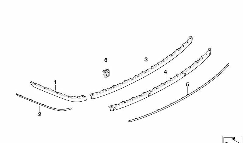 Blende Central para BMW E65, E66 (OEM 51127135583). Original BMW