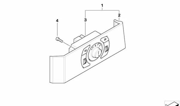 Unidad de Control de Luz para BMW Serie 5 E60, E61, Serie 6 E63, E64 (OEM 61316925254). Original BMW