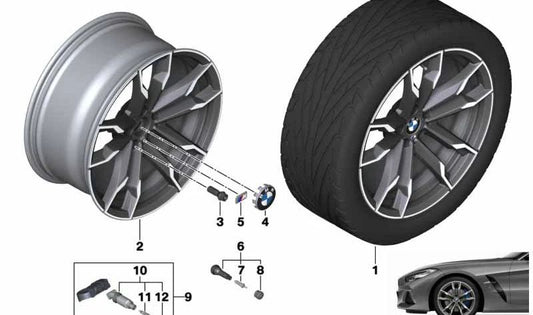 Llanta de Aleación para BMW G29 (OEM 36115A7F379). Original BMW