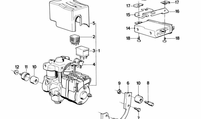 Contrôle de relais Unité OEM 34511154919 pour BMW E30. BMW d'origine.